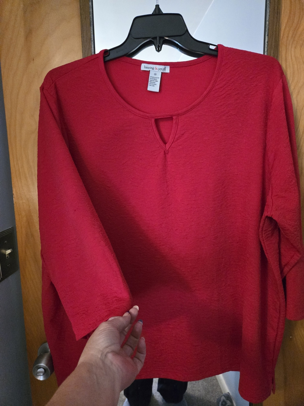 Burgundy Keyhole Button-Down Top by Kathryn & Co.